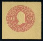 U.S. Envelope, 1865, 12&cent;-40&cent; values. XF-Sup - 2
