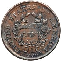 1808/7 C-2 R3 Overdate 8 over 7. PCGS AU53 - 2