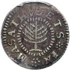 1652 Massachusetts Pine Tree Shilling Noe-16 Rarity-2 PCGS Genuine, VF Details, Damage or Tooling