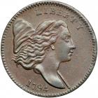 Liberty Cap Half Cent 1794 C-2a Small Edge Letters R2+. PCGS MS62