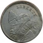 Liberty Cap Half Cent 1797 C-3a Low Head with Plain Edge R3. PCGS AU53