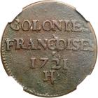 1721-H French Colonial 9 Deniers Breen-261 NGC graded VF20