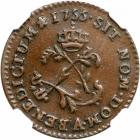 1755-A French Colonial Sou Marque Vlack-346 Rarity-2 NGC graded XF45