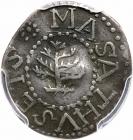 1652 Massachusetts Pine Tree Threepence Noe-36 Rarity-4 PCGS Genuine, VF Details, Bent