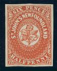 Newfoundland, 1857, 6&frac12;d scarlet vermilion