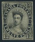Canada, 1851, Queen Victoria, 12d black, laid paper