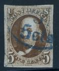 USA, 1847, 5&cent; dark brown
