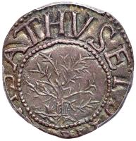 1652 Oak Tree Shilling, IN at bottom (43.8 grs)