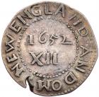 1652 Massachusetts Oak Tree Shilling IN at Bottom Noe-14 Rarity-4 PCGS graded VF - 2