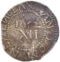 1652 Massachusetts Pine Tree Shilling Noe-6 Rarity-6 Large Planchet. (69.1 grs) - 2