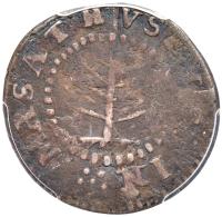 1652 Massachusetts Pine Tree Shilling Noe-20 Rarity-7 Small Planchet PCGS Genuin