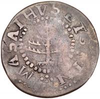 1652 Massachusetts Pine Tree Shilling Noe-26 Rarity-5 Small Planchet. (67.2 grs)