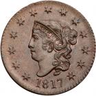 1817 N-3 R2 PCGS graded MS64 Brown, CAC Approved