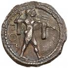 Lucania, Poseidonia. Silver Drachm (3.70 g), ca. 530-500 BC EF