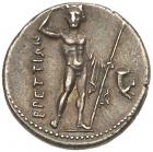 Bruttium, The Bretti. Silver Drachm (4.76 g), 216-214 BC EF - 2