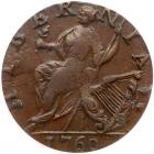 1760 Voce Populi Halfpenny Nelson-9 R3 PCGS graded AU58 - 2
