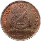 1787 Fugio Cent New Haven Restrike Newman 104-FF PCGS graded MS65 Brown, CAC Approved