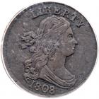 1808/7 C-2 R3 Overdate 8 over 7 ICG graded AU55 Details, Corroded