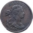 1803 S-243 R2 Stemless Wreath PCGS Genuine VF Details Smoothed