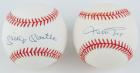 Hall of Famers Mickey Mantle and Willie Mays; Individually Signed Baseballs Certified by JSA