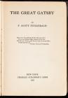 [Fitzgerald, F. Scott]. First Edition, First Issue of <I>The Great Gatsby</I>