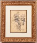 Rockwell, Norman Original Pencil Sketch Study of<I> "The Doctor and the Doll"</I>