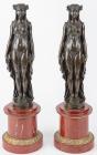 Finely Cast Pair of 19th Century Bronze Neoclassical Figures, France