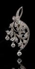 14 Karat White Gold Diamond Brooch/Pin