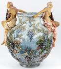 Rare and Monumental Late 19th Century French Art Nouveau Barbotine Decorative Masterwork by Haviland Limoges