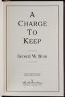 Bush, George W. -- Leather-bound, Signed Collector's Edition of <I>A Charge to Keep</I> - 2
