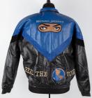Rare, Never Worn Michael Jackson "Dangerous Heal The World Tour" Blue and Black Leather Bomber Jacket w/Suede Trim and MJJ Logo - 2