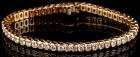 Lady's Beautiful 14K Yellow Gold and Diamond Tennis Bracelet, 4.86 Carats, 54 Count - 2
